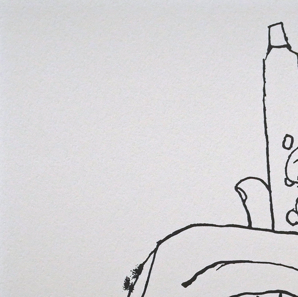 ベン　シャーン（Ben　Shahn）「フルートを持つ手」版画　拡大画像1
