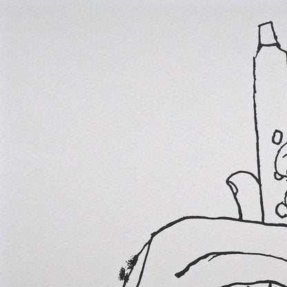 ベン　シャーン（Ben　Shahn）「フルートを持つ手」版画　拡大画像1
