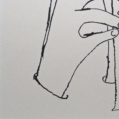 ベン　シャーン（Ben　Shahn）「フルートを持つ手」版画　拡大画像3