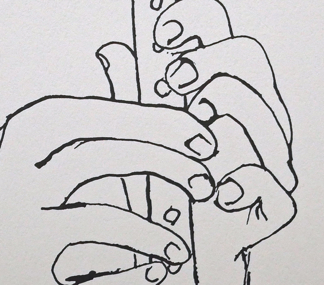ベン　シャーン（Ben　Shahn）「フルートを持つ手」版画　拡大画像5