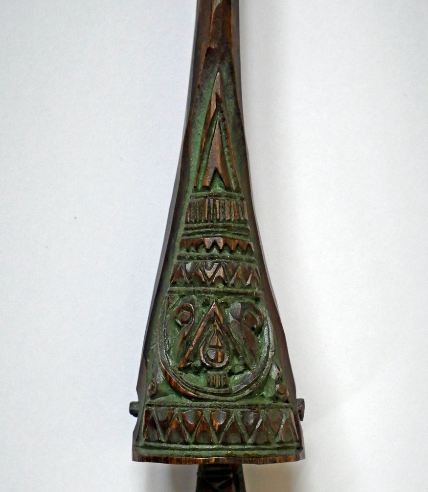 砂澤ビッキ「樹鈴ペンダント（約18.7cm）」木彫作品　拡大画像1