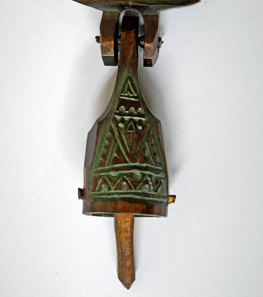 砂澤ビッキ「樹鈴ペンダント二連（約14.7cm）」木彫作品　拡大画像2