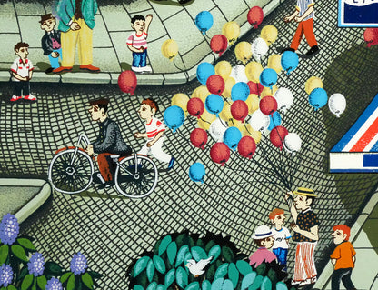 ビンカシワ「キャフェテラス（CAFETERIA）」シルクスクリーン版画　拡大画像8