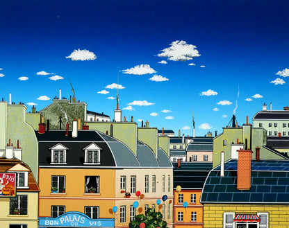 ビンカシワ「キャフェテラス（CAFETERIA）」シルクスクリーン版画　拡大画像2