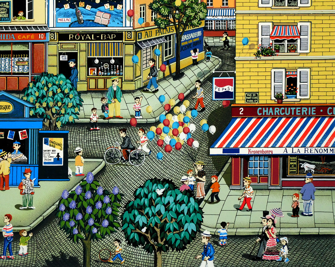 ビンカシワ「キャフェテラス（CAFETERIA）」シルクスクリーン版画　拡大画像4