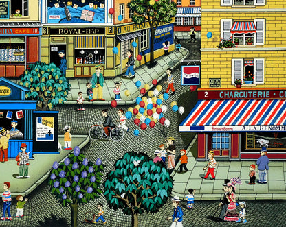 ビンカシワ「キャフェテラス（CAFETERIA）」シルクスクリーン版画　拡大画像4