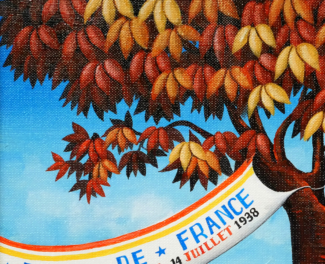 ビンカシワ「自転車競走（ツールドフランス）」油絵・F8号　拡大画像1