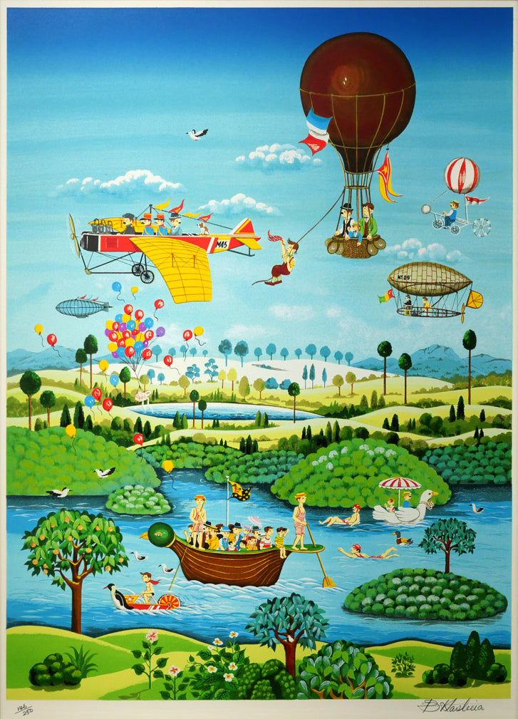 ビンカシワ「パラダイス」リトグラフ　作品全体画像