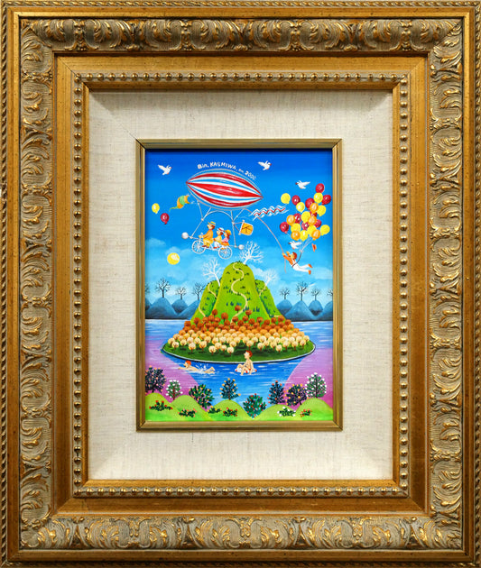 ビンカシワ「夢の島」油絵・SM