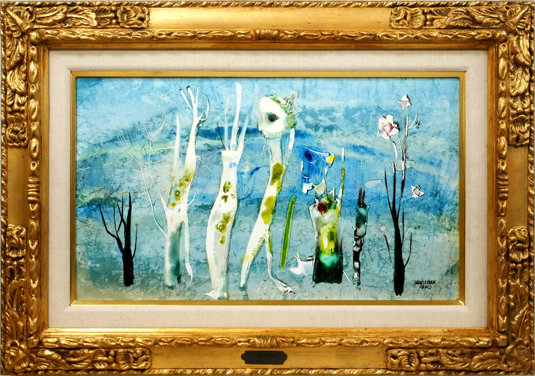 緻密な油絵 小作品 縦12cm 横16.5cm 原画 フェレンツ ボルダス（Ferenc BORDAS）「無題」油絵・変形10号 – 小竹美術