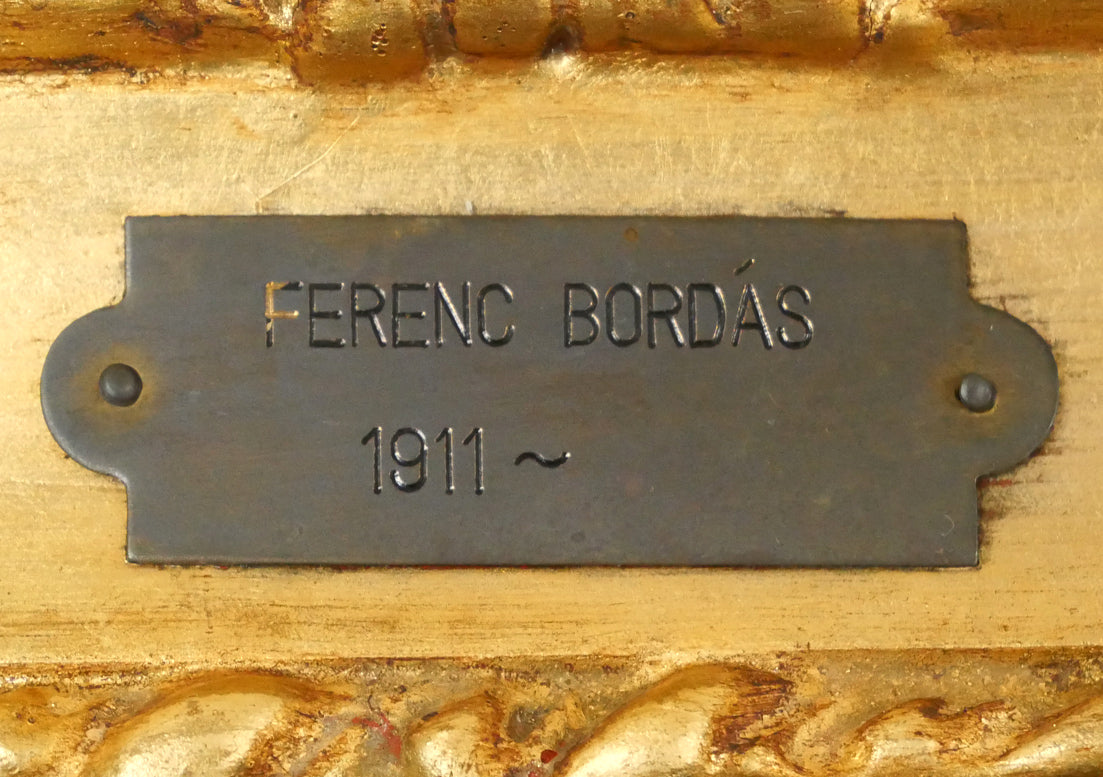 フェレンツ　ボルダス（Ferenc　BORDAS）「無題」油絵・変形10号　額装プレート画像