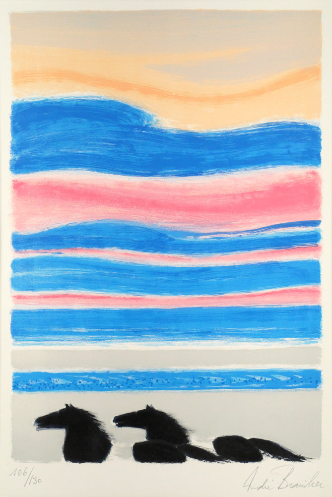 アンドレ　ブラジリエ（Brasilier）「RIVAGE」リトグラフ　作品全体画像