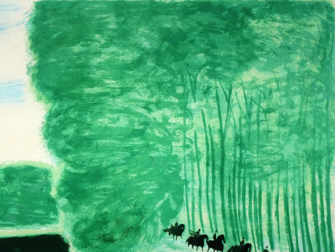 アンドレ　ブラジリエ（Andre　Brasilier）「トゥーレーヌへの遠出」リトグラフ　拡大画像2