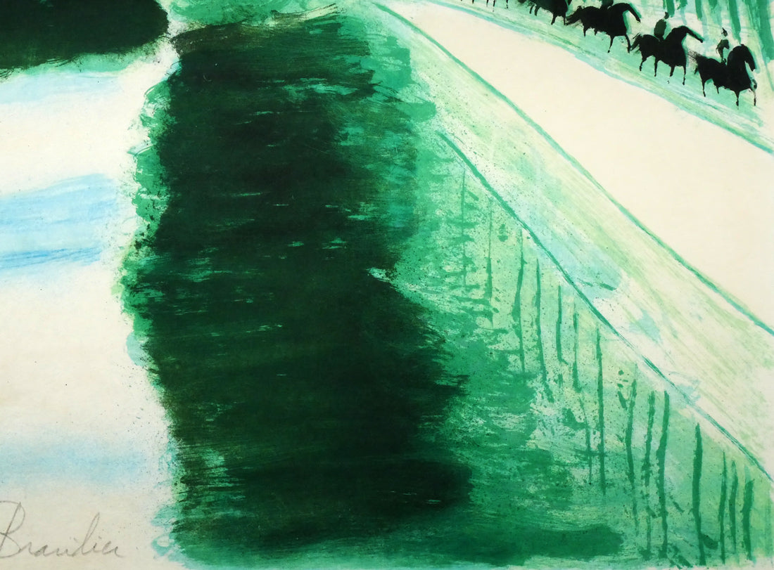 アンドレ　ブラジリエ（Andre　Brasilier）「トゥーレーヌへの遠出」リトグラフ　拡大画像4