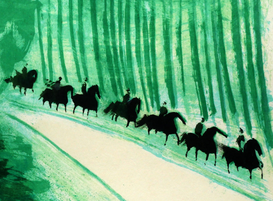 アンドレ　ブラジリエ（Andre　Brasilier）「トゥーレーヌへの遠出」リトグラフ　拡大画像5