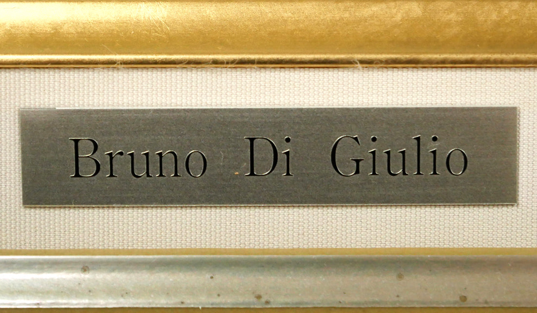 ブルーノ　ディ　ジュリオ（Bruno　Di　Giulio）「Stormy Sea（嵐の海）」油絵・M12号　額装プレート画像