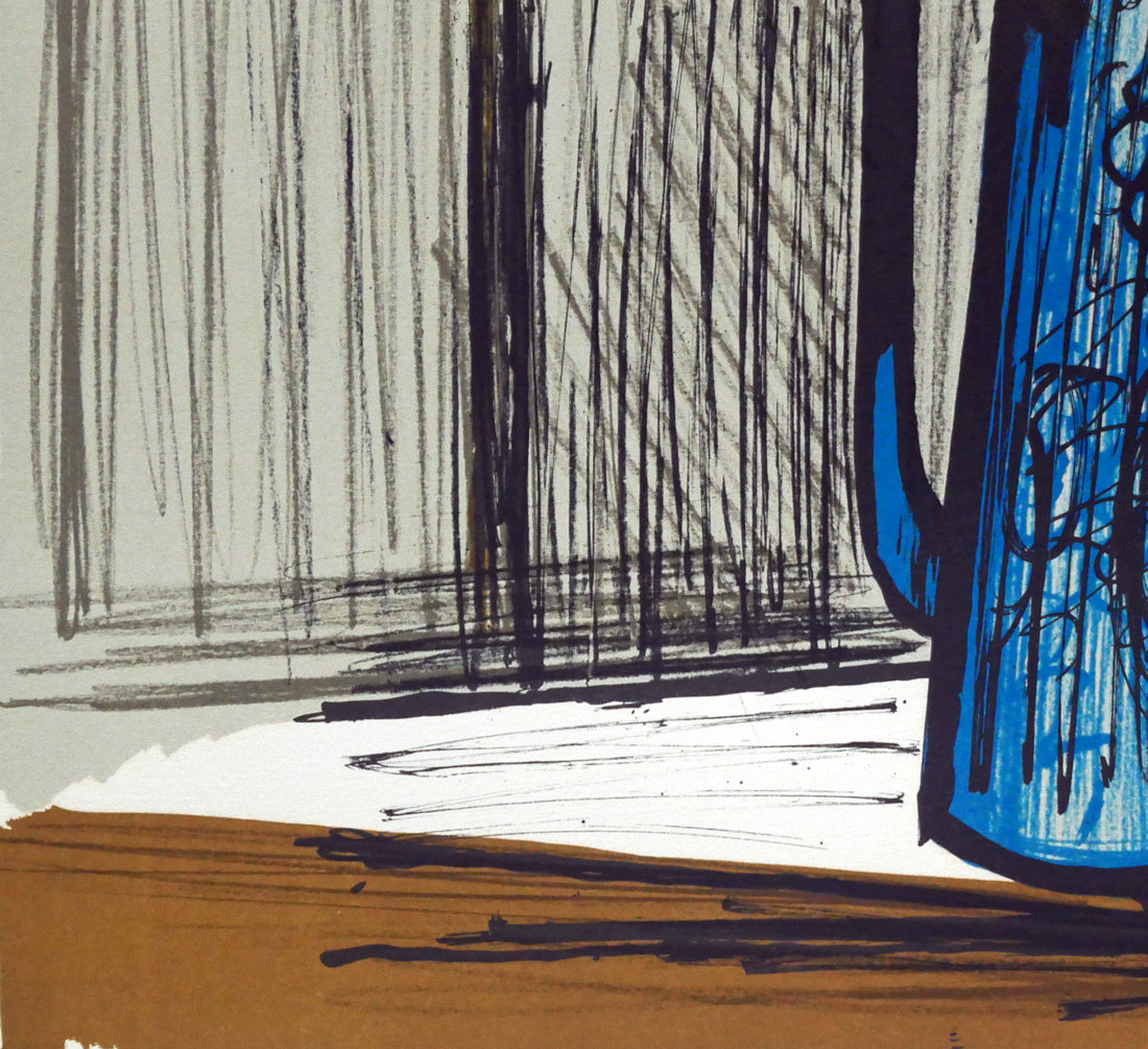 ベルナール・ビュッフェ（Bernard　BUFFET）「オレンジ色のユリ」リトグラフ　拡大画像6
