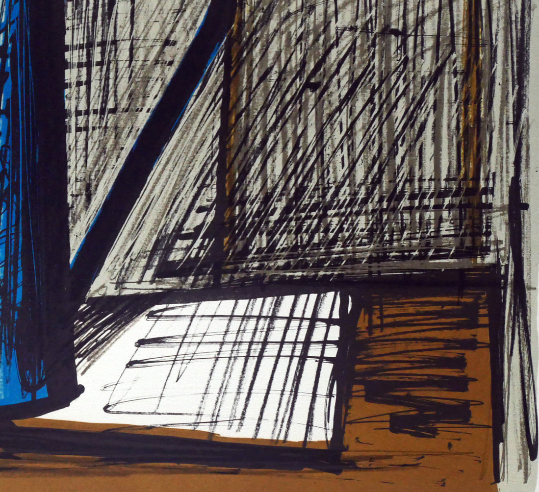 ベルナール・ビュッフェ（Bernard　BUFFET）「オレンジ色のユリ」リトグラフ　拡大画像7