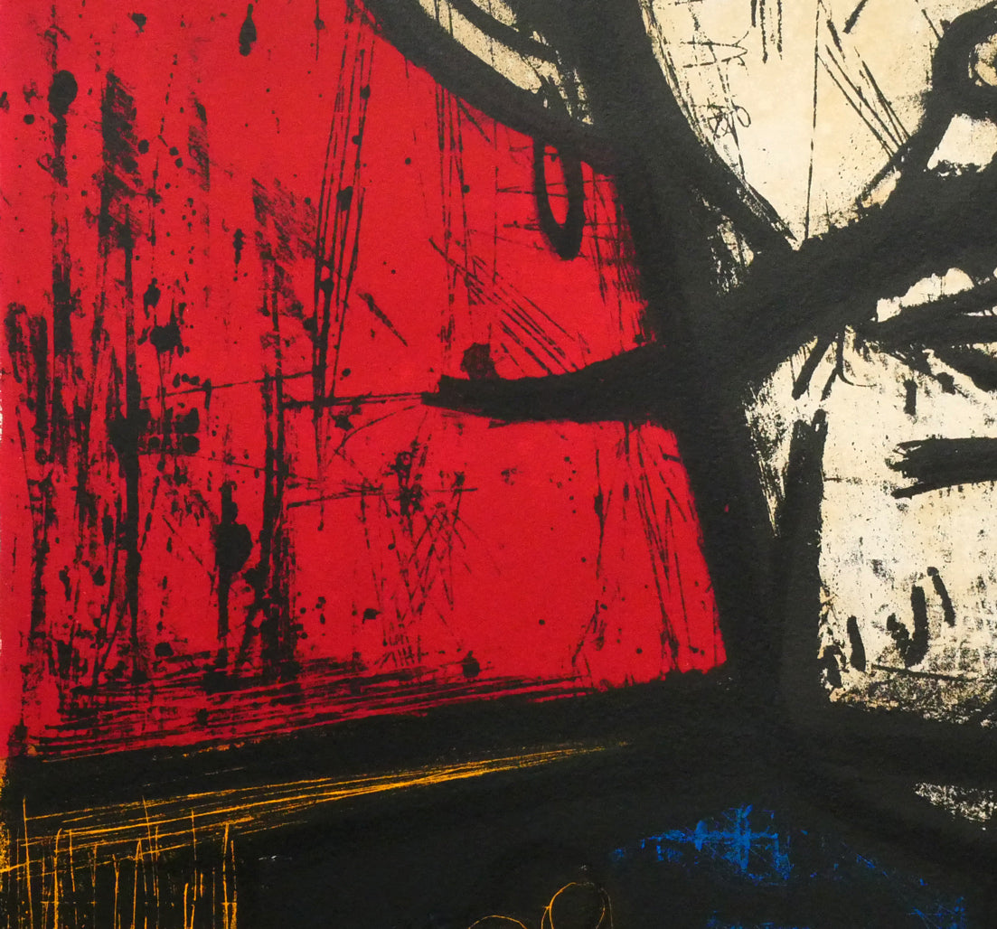 ベルナール・ビュッフェ（Bernard　BUFFET）「獅子使い（『サーカス』より）」リトグラフ　拡大画像3