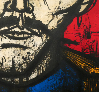 ベルナール・ビュッフェ（Bernard　BUFFET）「獅子使い（『サーカス』より）」リトグラフ　拡大画像4