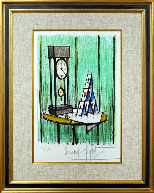 ベルナール　ビュッフェ（Bernard　BUFFET）「トランプの城」リトグラフ