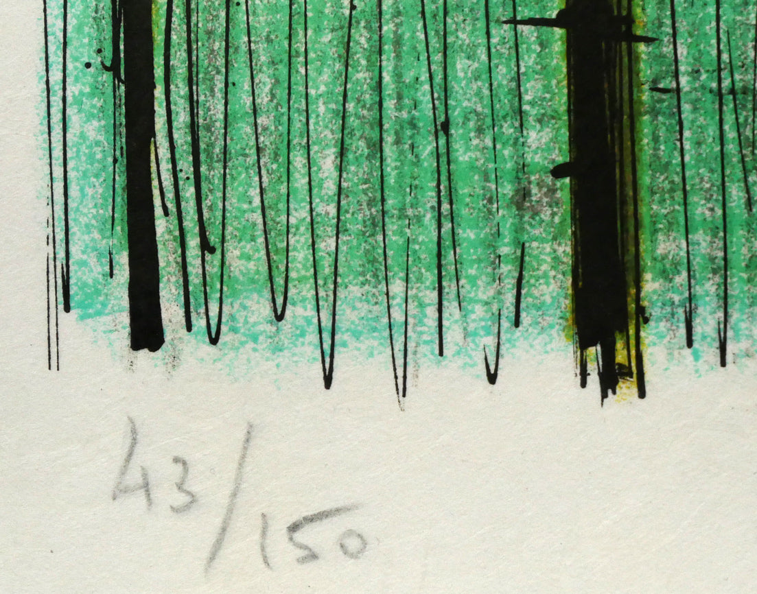 ベルナール　ビュッフェ（Bernard　BUFFET）「トランプの城」リトグラフ　限定番号（ed,43/150）