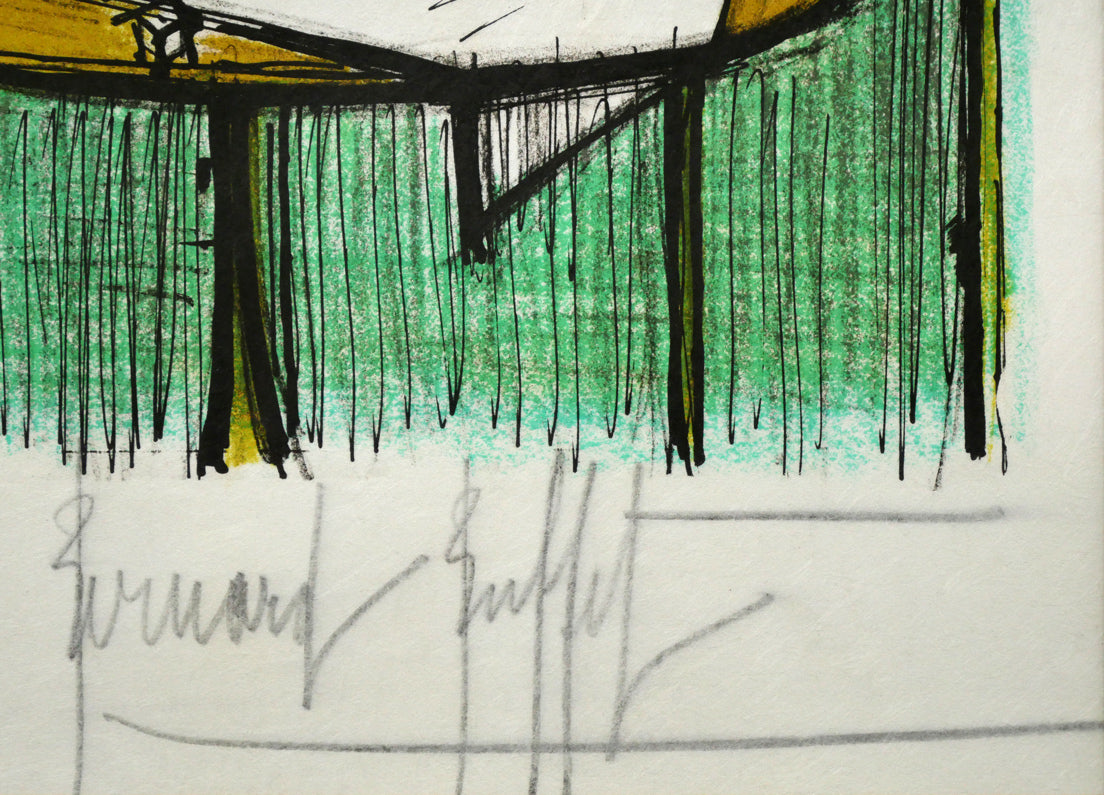 ベルナール　ビュッフェ（Bernard　BUFFET）「トランプの城」リトグラフ　本人直筆鉛筆サイン