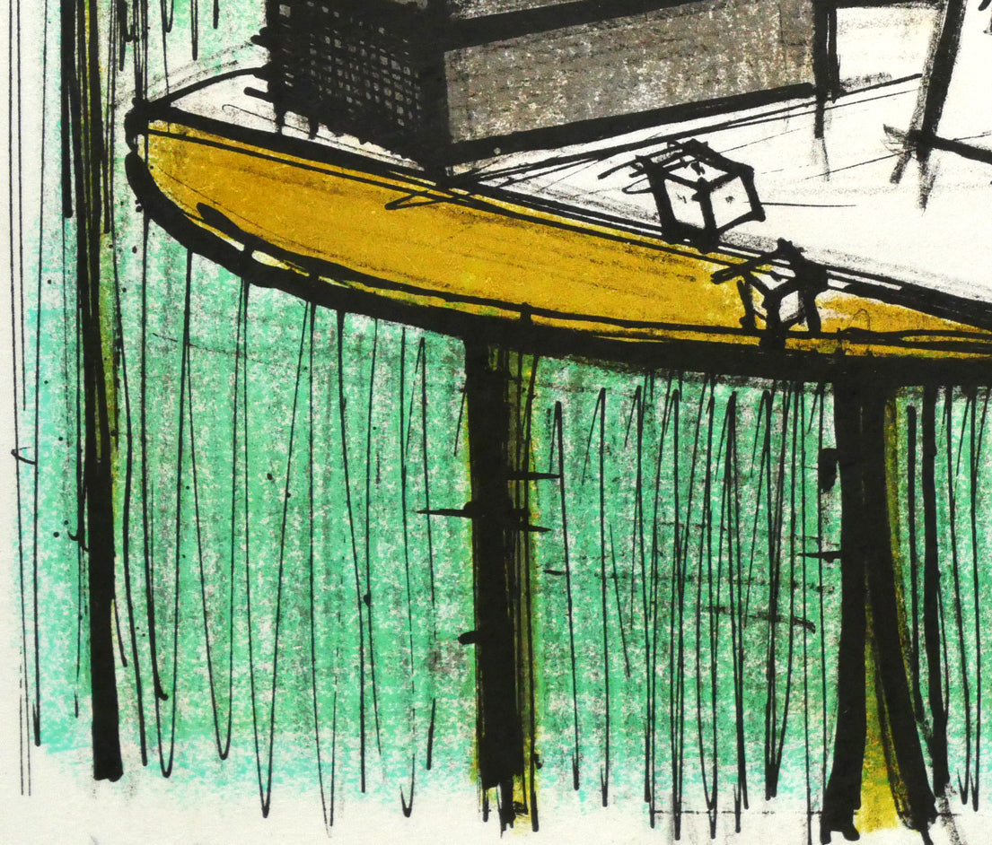 ベルナール　ビュッフェ（Bernard　BUFFET）「トランプの城」リトグラフ　拡大画像5