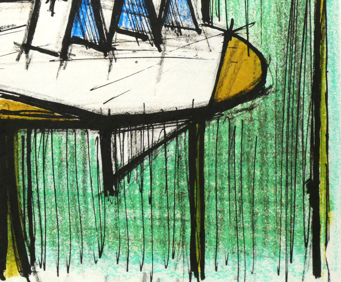 ベルナール　ビュッフェ（Bernard　BUFFET）「トランプの城」リトグラフ　拡大画像6