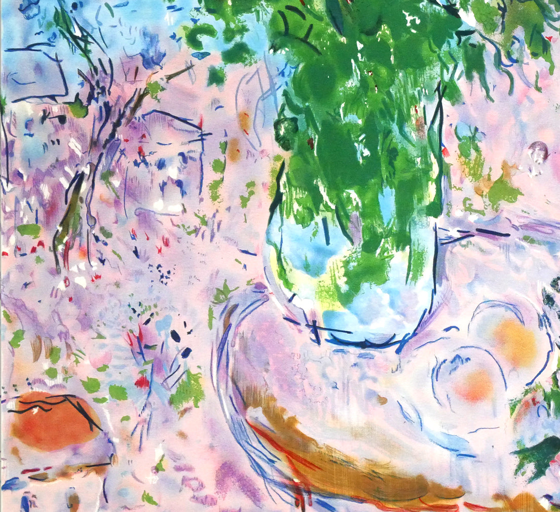 マルク　シャガール(Marc　Chagall)「赤い薔薇と恋人たち」リトグラフ　拡大画像5