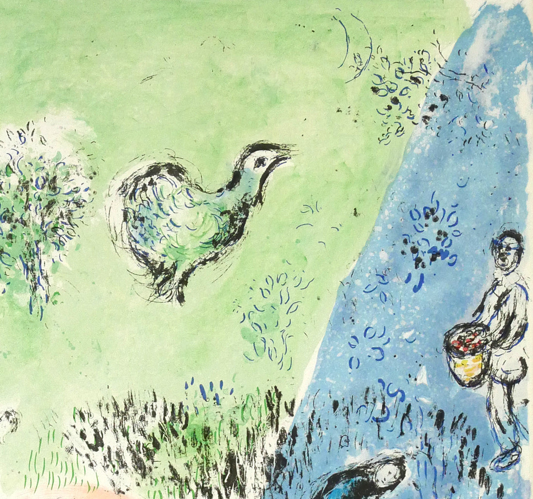 マルク　シャガール(Marc　Chagall)「四季」リトポスター　拡大画像2
