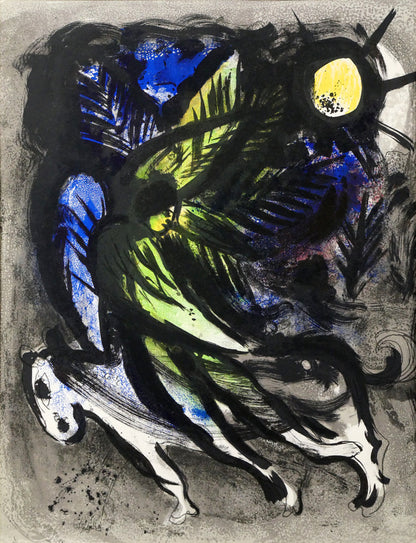 マルク・シャガール(Marc　Chagall)「天使（「シャガール・リトグラフI」より）」リトグラフ　作品全体画像