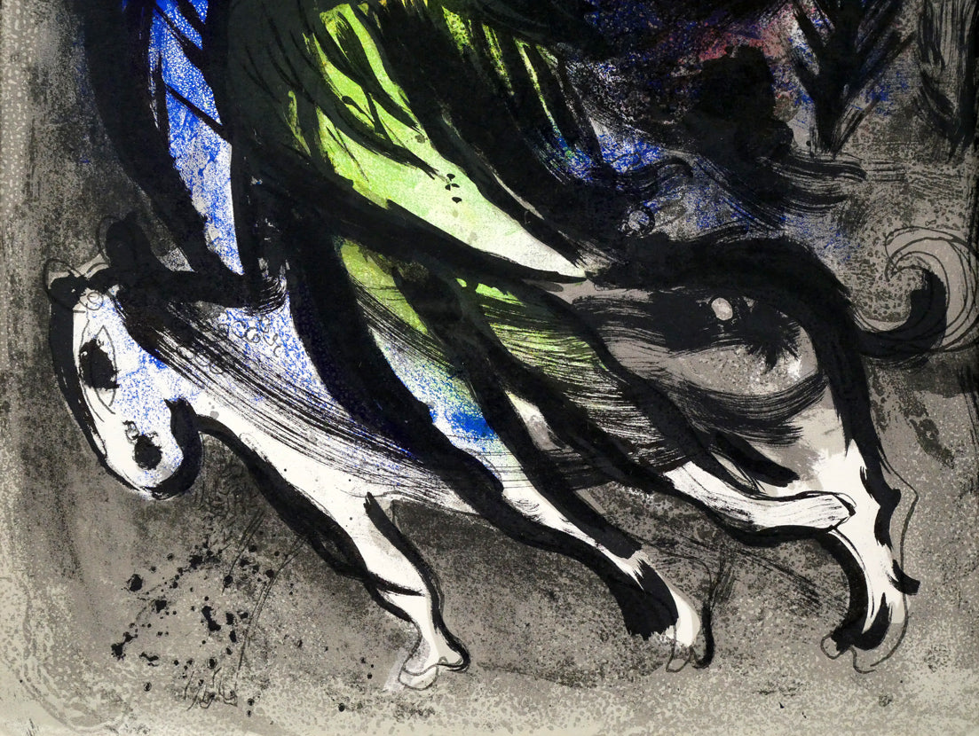 マルク・シャガール(Marc　Chagall)「天使（「シャガール・リトグラフI」より）」リトグラフ　拡大画像2