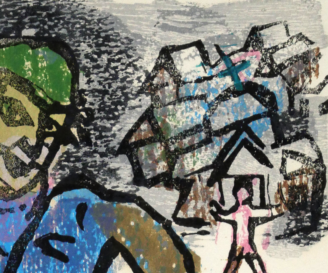 マルク　シャガール(Marc　Chagall)「『ポエム』より Pl.17」木版画　拡大画像2