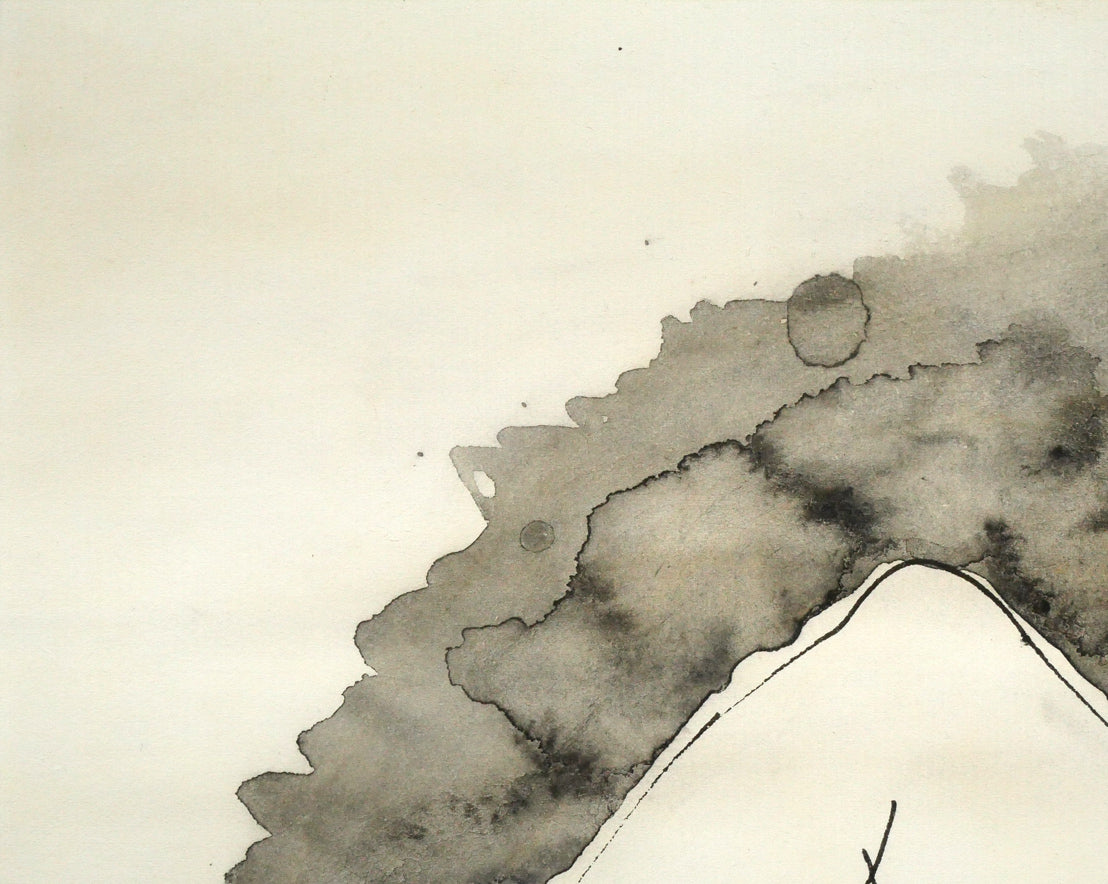 近岡善次郎「裸婦像」水彩画・ペン　拡大画像1