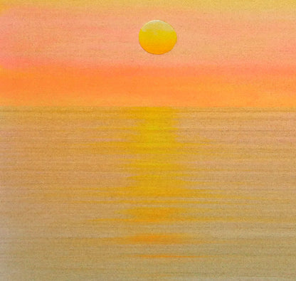 鎮西直秀「瑞彩　納沙布岬旭日」油絵・特0号　拡大画像3