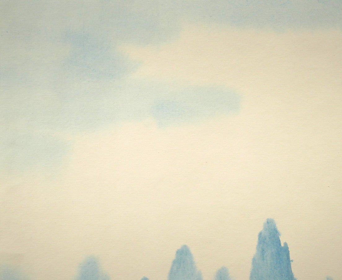 張光壁「中国桂林風景」水彩画・10号　拡大画像1