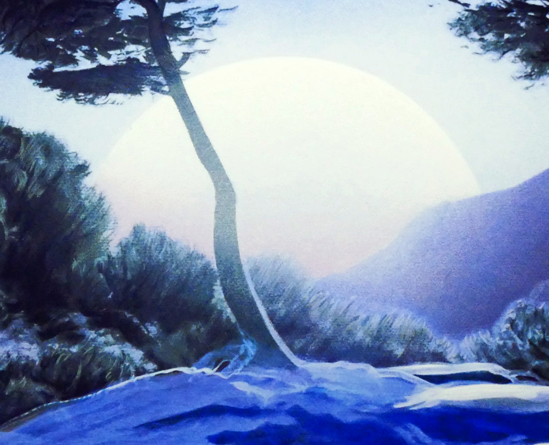 デイル　ターブッシュ（Dale　TERBUSH）「月は愛の光」シルクスクリーン版画　拡大画像2