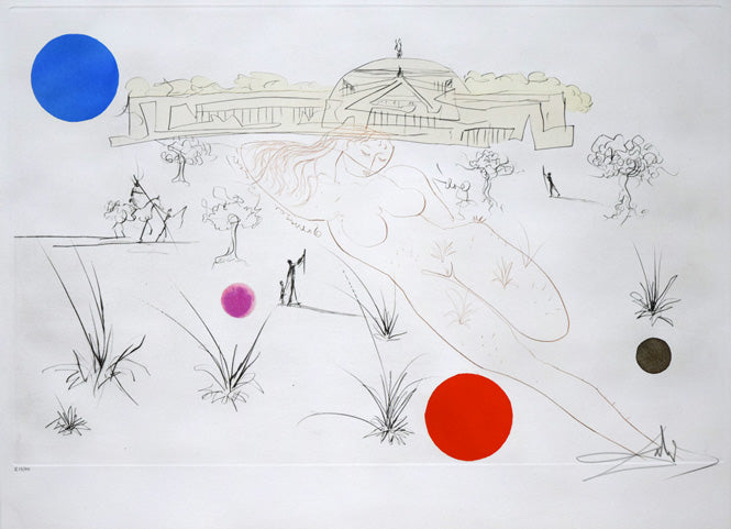 サルバドール　ダリ（Salvador　Dali）「シカゴⅡ」銅版画　作品全体画像
