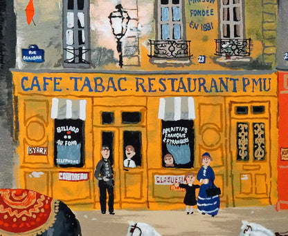 ミッシェル　ドラクロワ（Michel　DELACROIX）「サーカスの行進」シルクスクリーン版画　拡大画像5