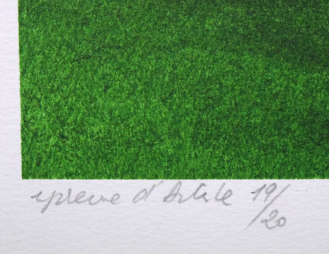 デペルト「17番ホールのバンカー」リトグラフ　限定番号（ed,EP＝作家保存版19/20）拡大画像