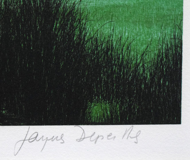ジャック・デペルト(Jacques　DEPERTHES)「ジュネーブのゴルフ16番ホール」リトグラフ　本人直筆鉛筆サイン