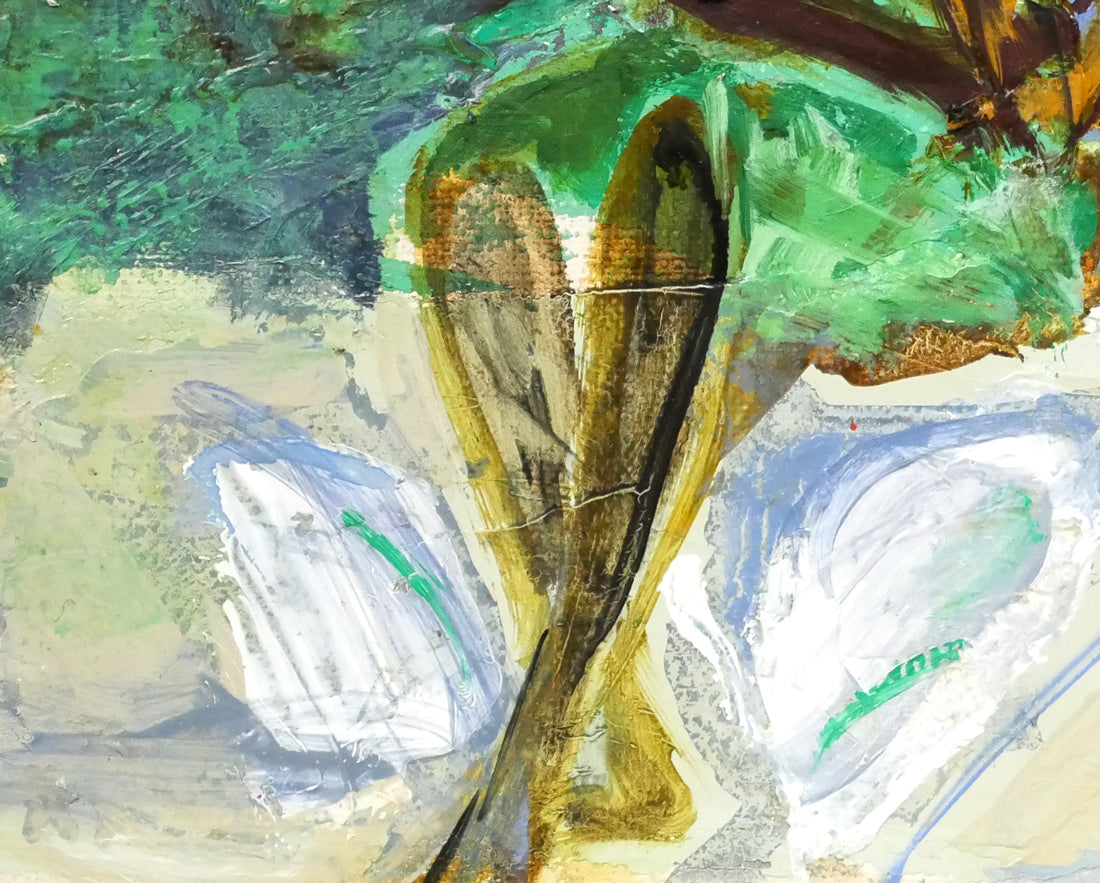デュボア康子「昼下がり」油絵・F3号　拡大画像4
