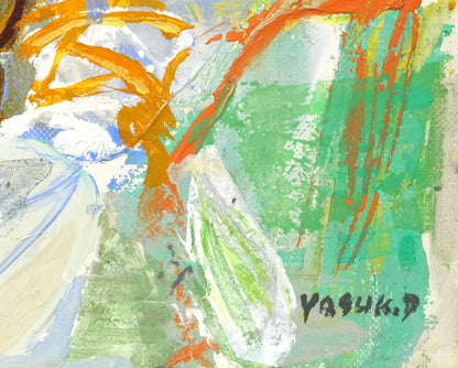 デュボア康子「昼下がり」油絵・F3号　拡大画像5