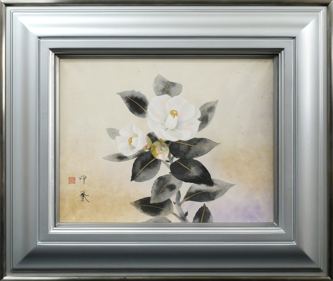 前田青邨「紅梅」日本画・10号大