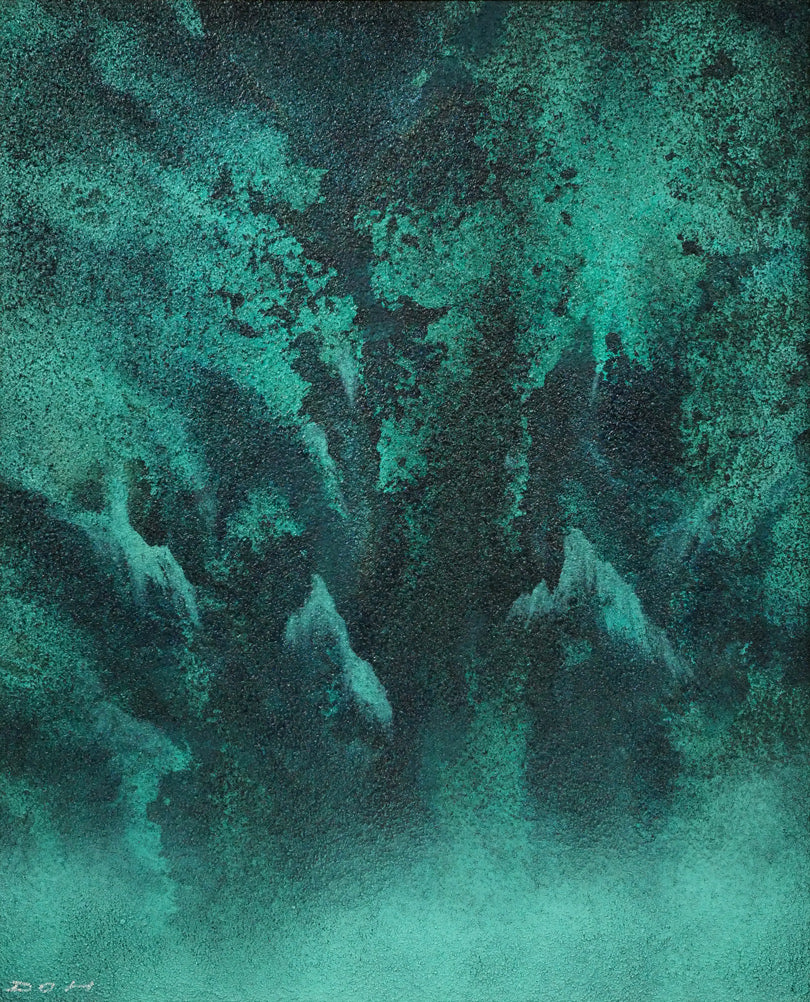 萄雅彦「深淵」油絵・F25号　作品全体画像
