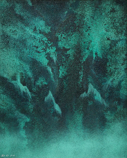 萄雅彦「深淵」油絵・F25号　作品全体画像