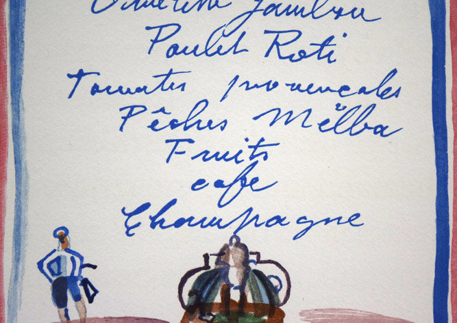 ラウル　デュフィ(Raoul　Dufy)「リベラシオンのメニュー」版画　拡大画像2