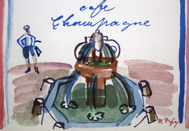 ラウル　デュフィ(Raoul　Dufy)「リベラシオンのメニュー」版画　拡大画像3