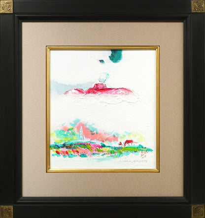 遠藤ミマン「三角点・樽前・馬」油絵・色紙